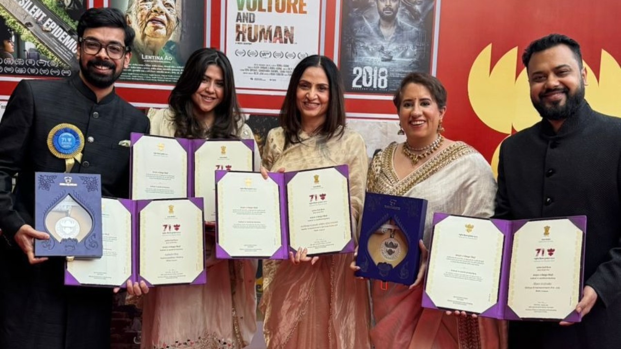 "This moment will stay with us forever, " Says Ekta Kapoor as her film Kathal - A Jackfruit Mystery received the National Award for Best Hindi Feature! 969714