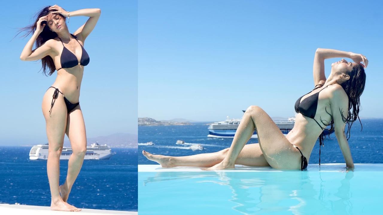 Vedhika Stuns Fans with Gorgeous Black Bikini Photoshoot at Mykonos