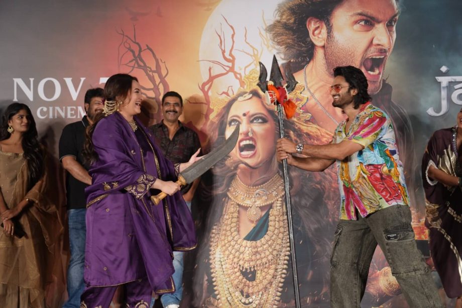 A Grand Affair! Sudheer Babu & Sonakshi Sinha’s Jatadhara Trailer Launched in Hyderabad! The film releases in cinemas on November 7th, 2025, in Hindi and Telugu. 972888