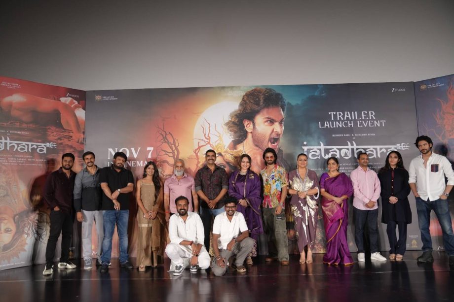 A Grand Affair! Sudheer Babu & Sonakshi Sinha’s Jatadhara Trailer Launched in Hyderabad! The film releases in cinemas on November 7th, 2025, in Hindi and Telugu. 972892