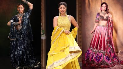 Hina Khan To Rubina Dilaik — Steal Diwali Fashion Inspo In Lehenga From Pati Patni Aur Panga Beauties