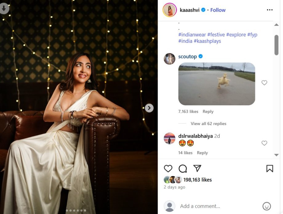 Kaashvi Hiranandani Stuns In Satin Saree, Scout's Reaction Takes The Spotlight 973351