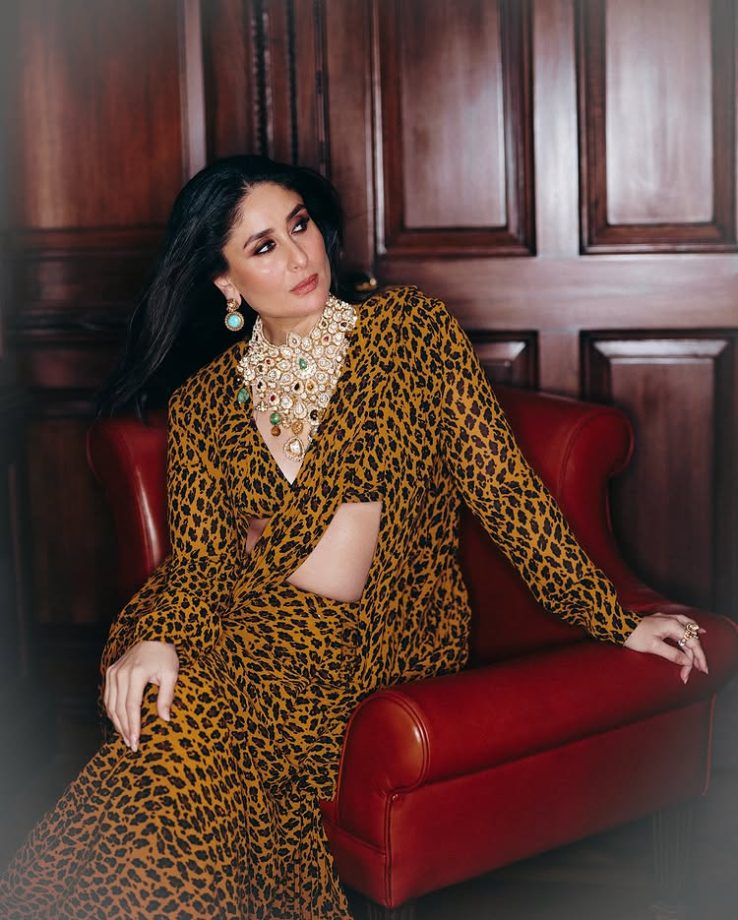 Kareena Kapoor Khan Roars in Style in a Fierce Sabyasachi Leopard-Print Saree 971815