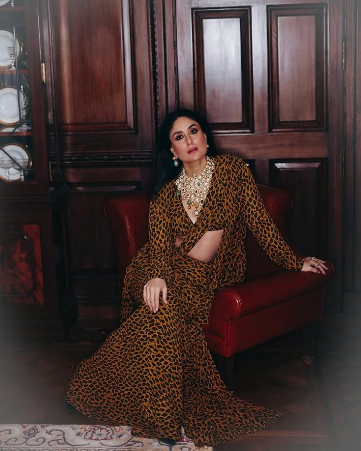 Kareena Kapoor Khan Roars in Style in a Fierce Sabyasachi Leopard-Print Saree 971810