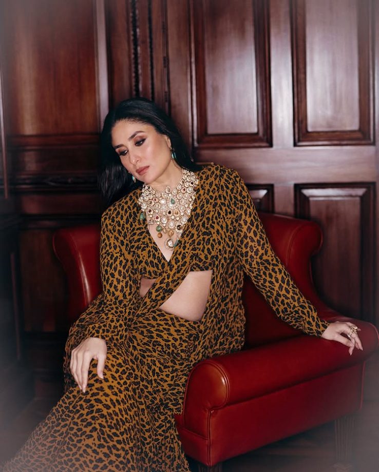 Kareena Kapoor Khan Roars in Style in a Fierce Sabyasachi Leopard-Print Saree 971813