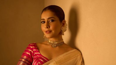 Raashi Khanna Channels Regal Grace in Silk and Tradition