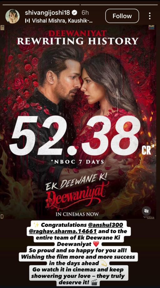 Shivangi Joshi Applauds The Team Of 'Ek Deewane Ki Deewaniyat', Says