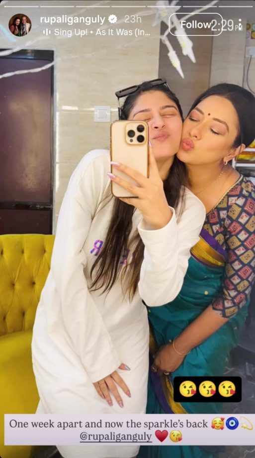 Anupamaa's Adrija Roy Resumes Shoot Post-Vacation, Shares Adorable Moment With Rupali Ganguly 976610