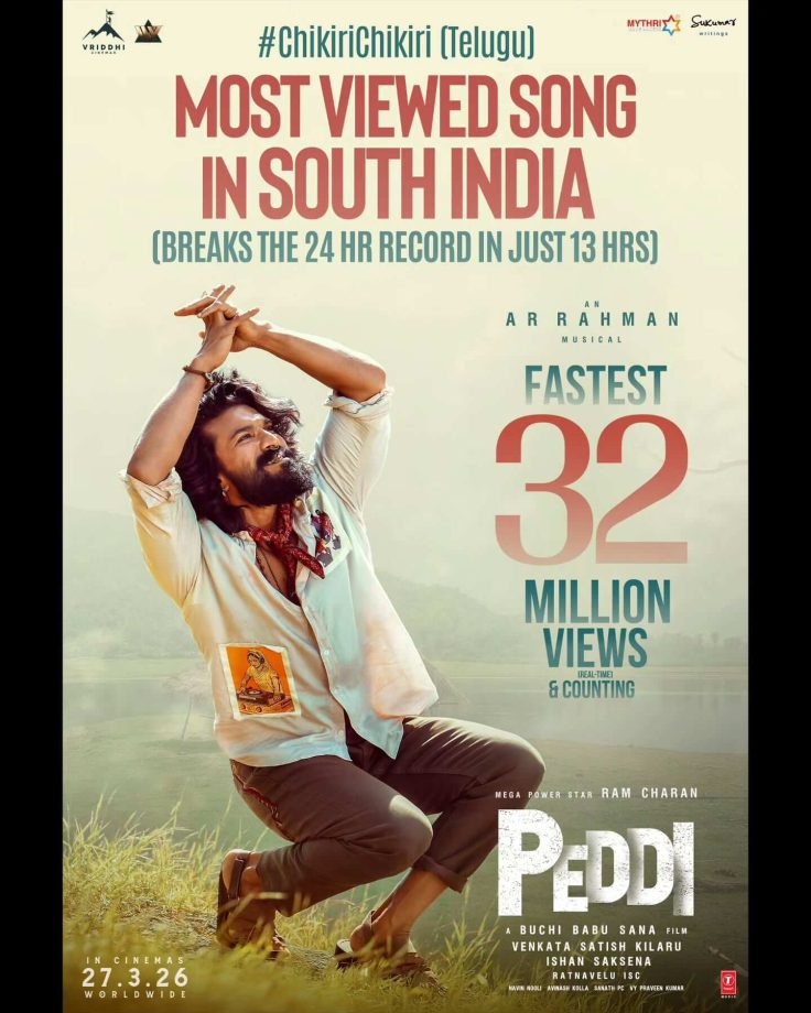 ‘Chikiri’ from Peddi Breaks Records: 46 Million Views in 24 Hours, Becomes One of the Most Loved Songs of the Year 975639
