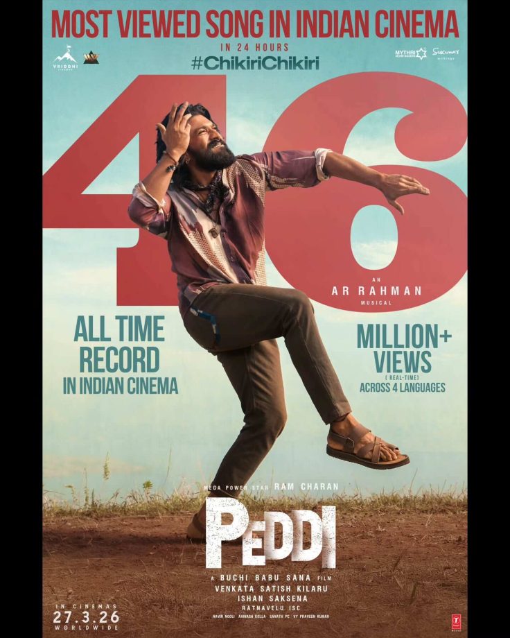 ‘Chikiri’ from Peddi Breaks Records: 46 Million Views in 24 Hours, Becomes One of the Most Loved Songs of the Year 975638