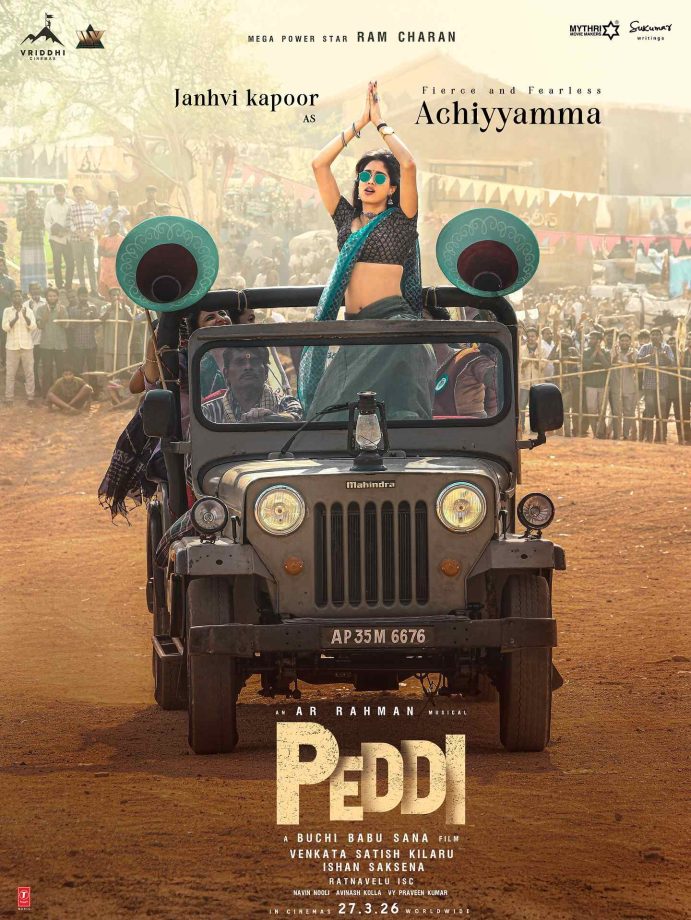 Janhvi Kapoor Dazzles as Achiyyamma in Peddi Posters with Ram Charan; Makers Announce Global Release Date 974746