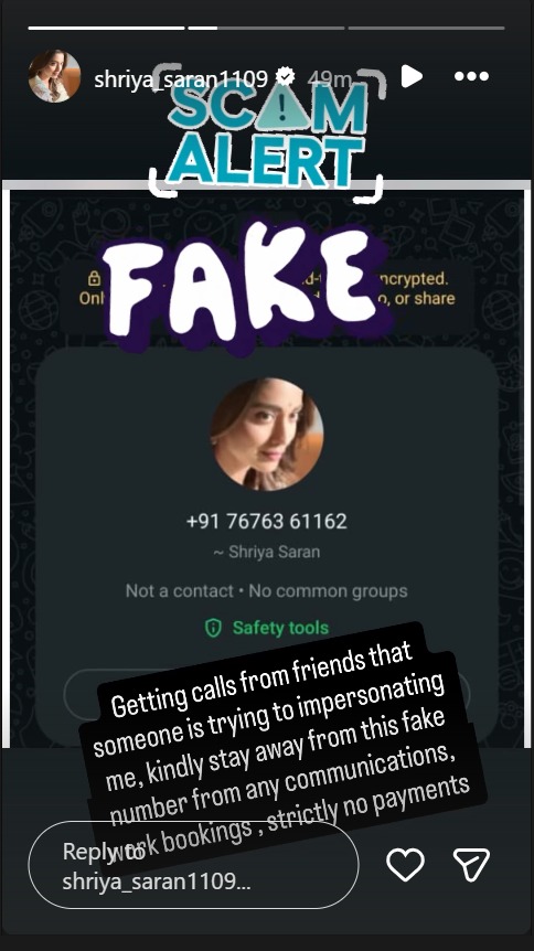 Shriya Saran Issues Strong Warning After Impersonation Scam Surfaces Online 976750