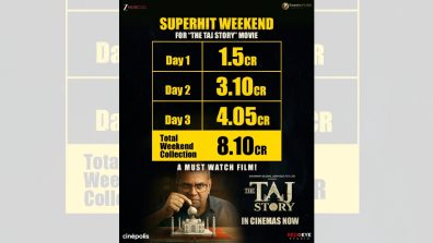 The Taj Story Registers Thunderous Weekend of 8.10 crores, setting the stage for the surprise hit of the year!