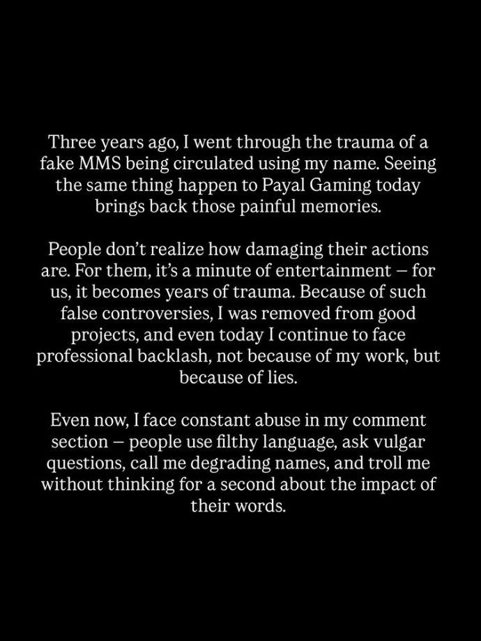 Anjali Arora Reacts To Payal Gaming's MMS Controversy, Recalls Her Own Ordeal: