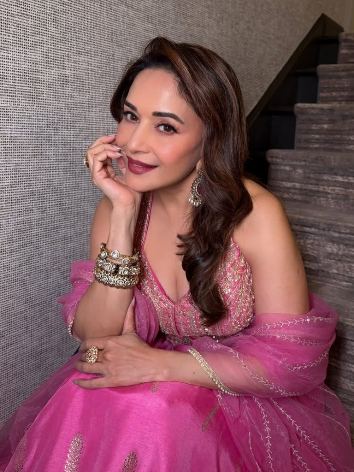 Madhuri Dixit Glows in Pink as She Brings Timeless Elegance to Ethnic Fashion 981223