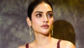 Nusrat Jahan Sparkles in a Wine-Toned Glam Look