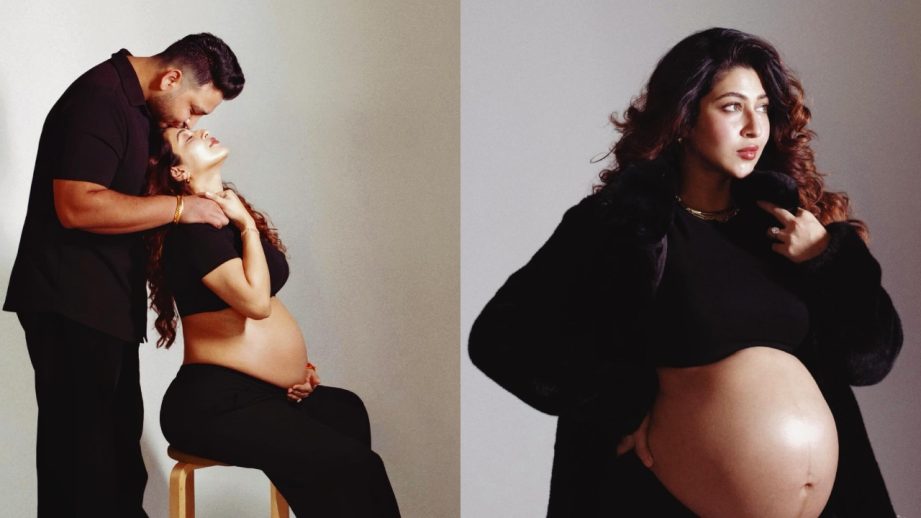 Sonarika Bhadoria Flaunts Baby Bump In Dreamy Monochrome Shoot With Husband Vikas Parashar 978228