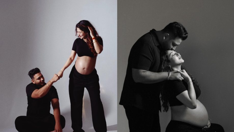 Sonarika Bhadoria Flaunts Baby Bump In Dreamy Monochrome Shoot With Husband Vikas Parashar 978224