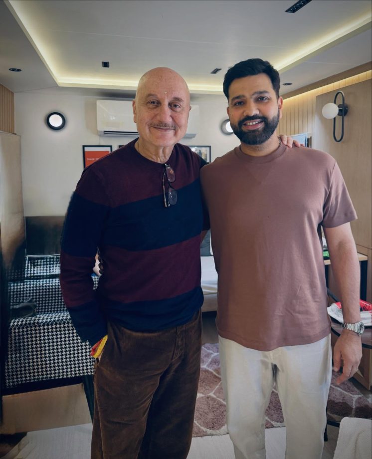 Anupam Kher Shares Special Moment With Rohit Sharma and Ritika Sajdeh After Accidental Meeting 984864