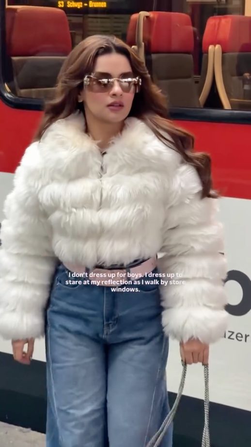 Avneet Kaur Makes A Strong Style Statement In Furry White Jacket—