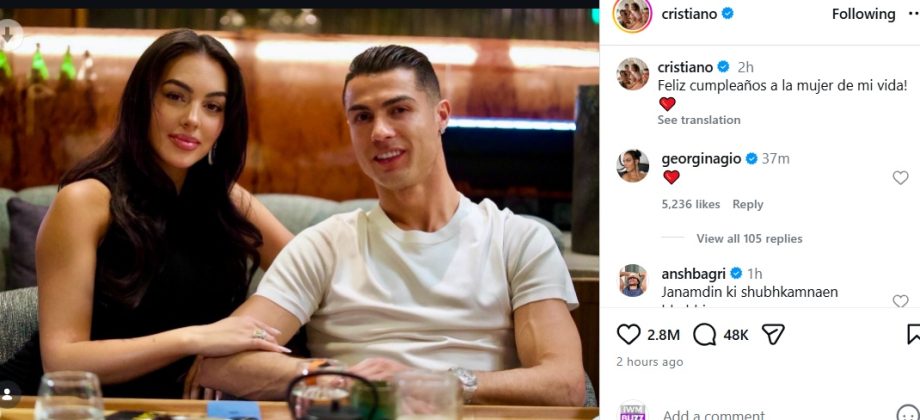 Cristiano Ronaldo’s Birthday Message for Georgina Rodriguez Touches Hearts Online 984796