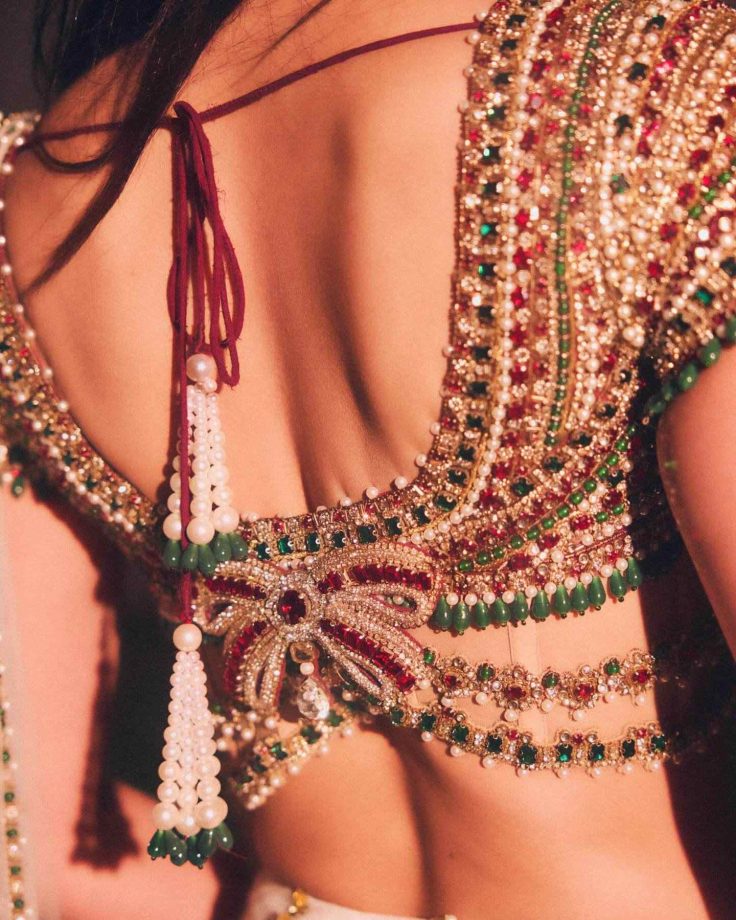 Disha Patani Defines Her Curves In Divine White Saree, Her Bejeweled Bold Blouse Steals Attention 984434