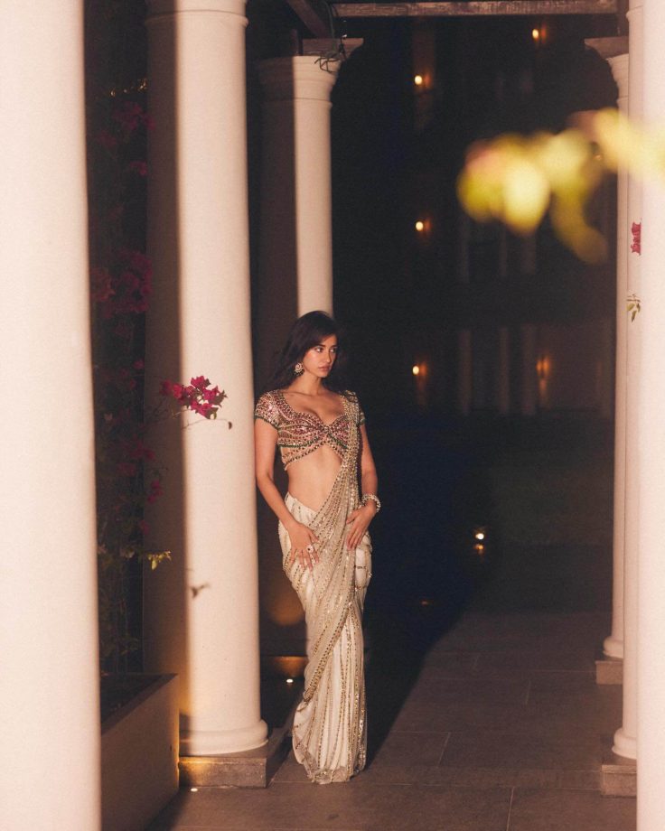 Disha Patani Defines Her Curves In Divine White Saree, Her Bejeweled Bold Blouse Steals Attention 984427