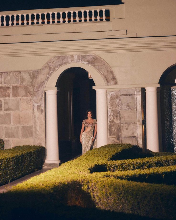 Disha Patani Defines Her Curves In Divine White Saree, Her Bejeweled Bold Blouse Steals Attention 984429