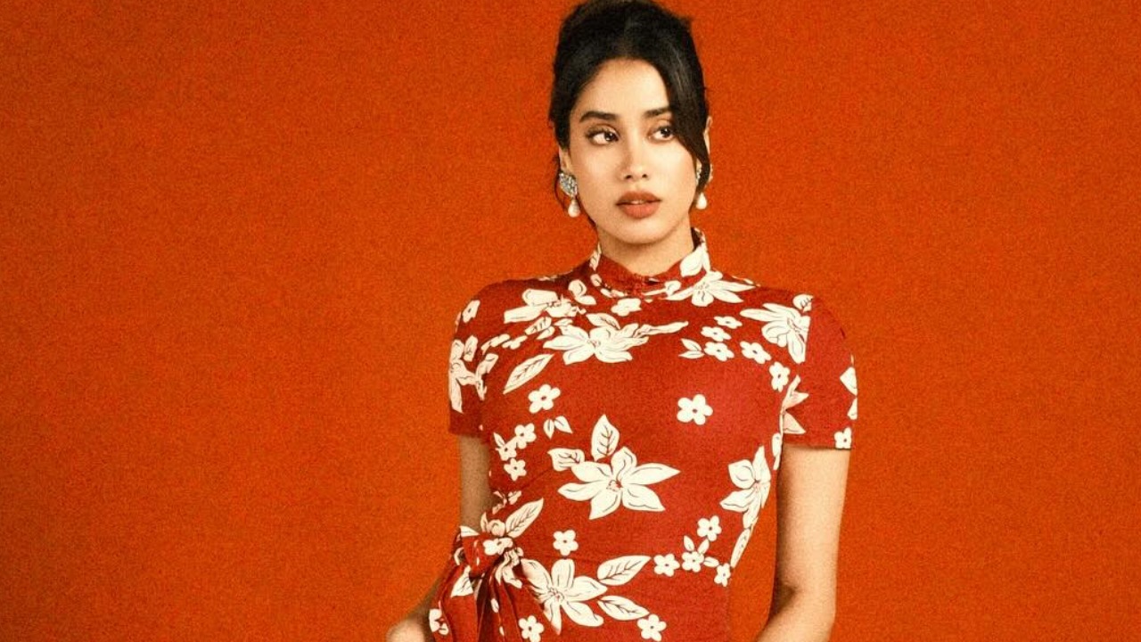 Janhvi Kapoor Looks Fresh and Stylish in a Red-and-White Mini Dress 983768