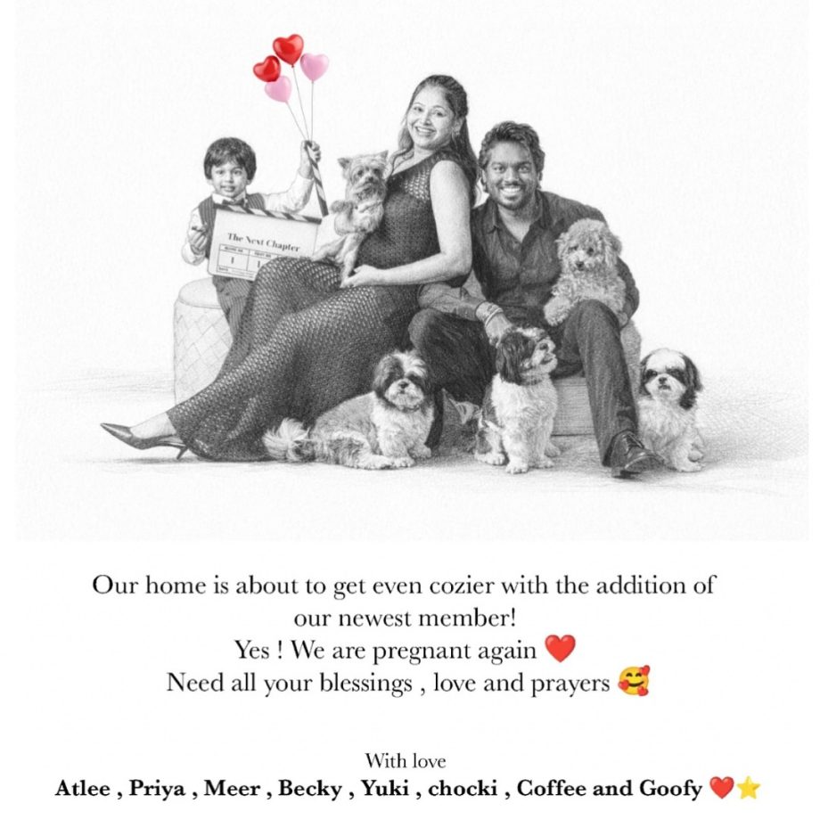 Jawan Director Atlee Set To Become Dad Again; Wife Priya Mohan Announces 2nd Pregnancy With Pics 984013