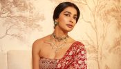 Pooja Hegde Brings Timeless Elegance in a Rich Red Anita Dongre Ensemble