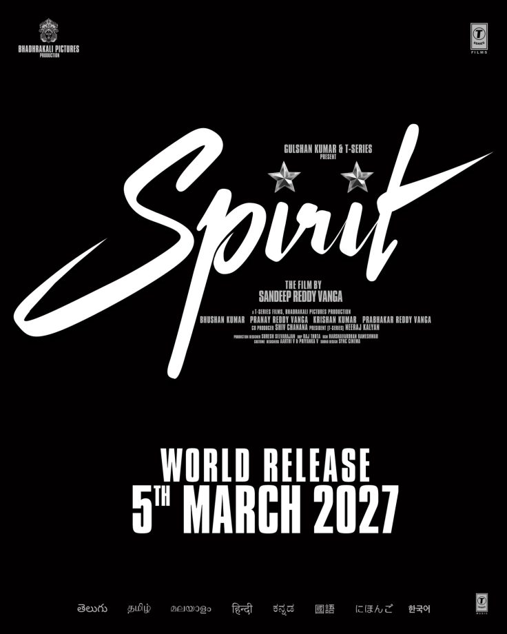 Prabhas’ Spirit Set for Global Release on March 5, 2027: Here’s What You Need To Know 983517