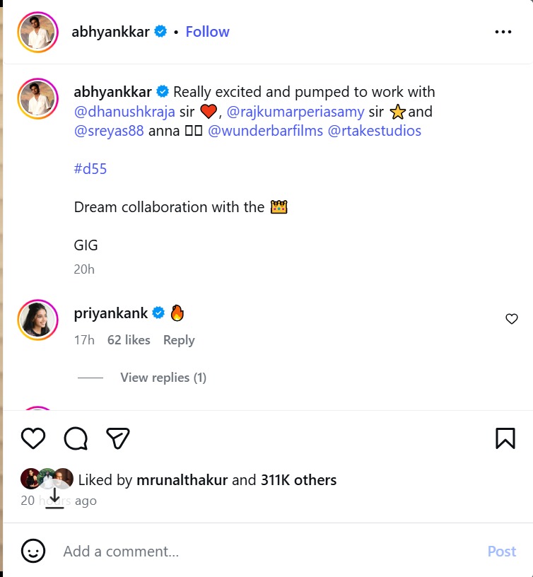 Sai Abhyankkar Joins Hands With Dhanush For D55, Mrunal Thakur Cheers The Musical Collaboration 985184