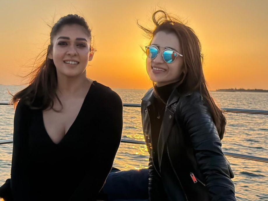 South Queens Nayanthara and Trisha Krishnan Set Instagram on Fire With Their Dubai Yacht Moments 984040