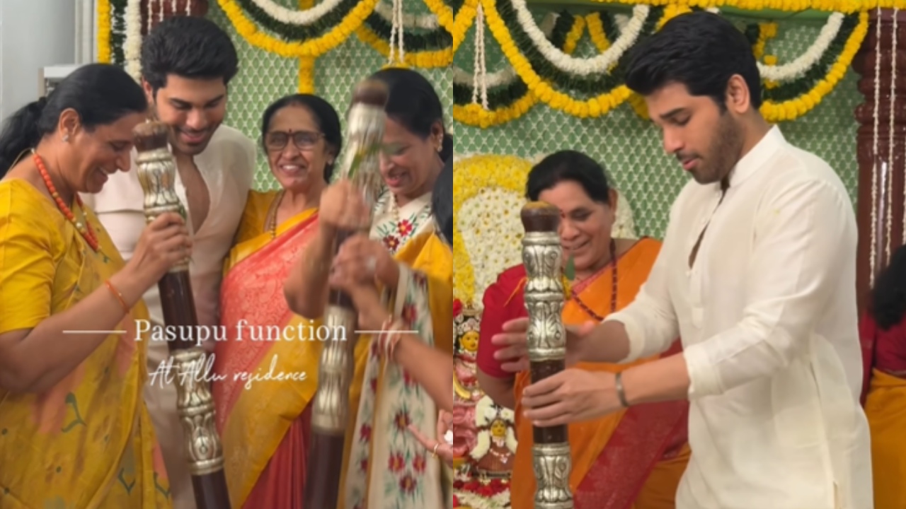 Allu Sirish Shares Glimpse Of Wedding Festivities At Allu Residence, With Pasupu Ceremony 986895