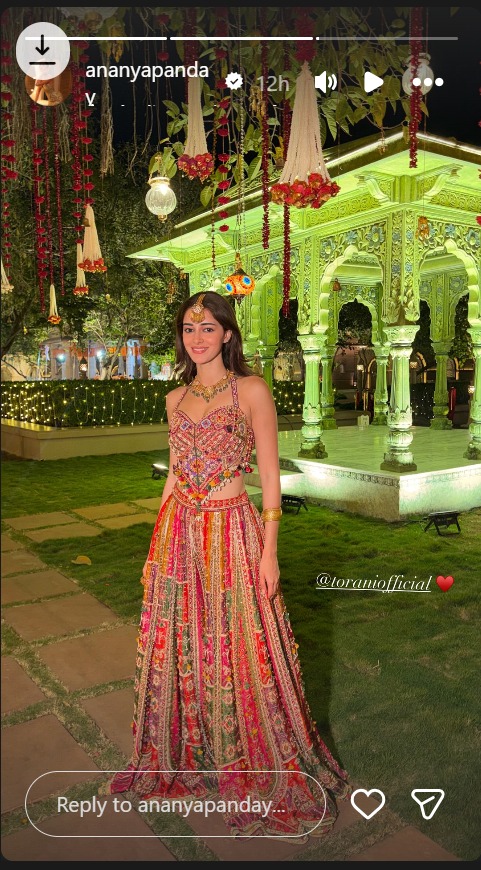 Ananya Panday Turns Heads in Torani Lehenga at Best Friend’s Wedding 988217
