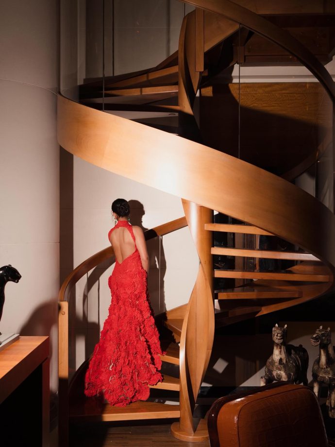 Radhika Merchant Wears Red Oscar de la Renta Gown With Grace 987607