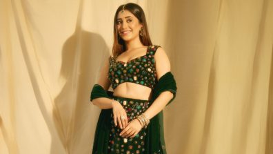 Shivangi Joshi Stuns in Elegant Emerald Green Ethnic Look
