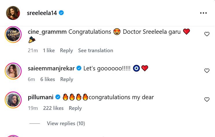 Sreeleela Shares Throwback Photos From Medical College Days, Pens Gratitude Note 986958