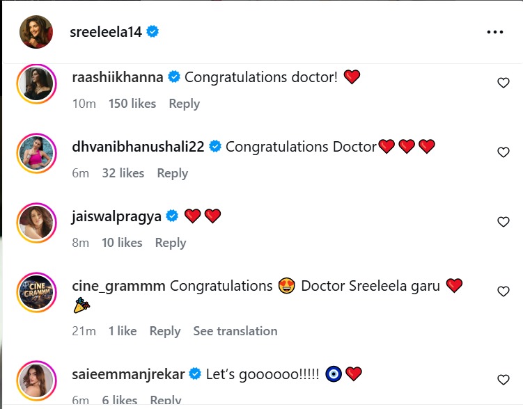 Sreeleela Shares Throwback Photos From Medical College Days, Pens Gratitude Note 986959