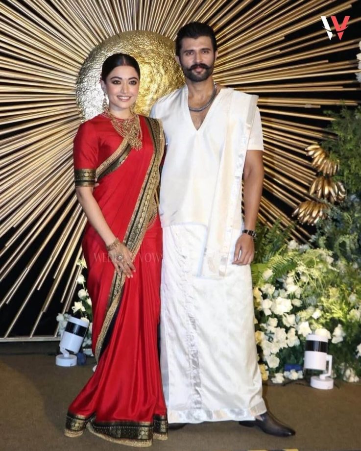 All About Rashmika Mandanna's Stunning Red Mysore Silk Saree From Her Wedding Reception 989654