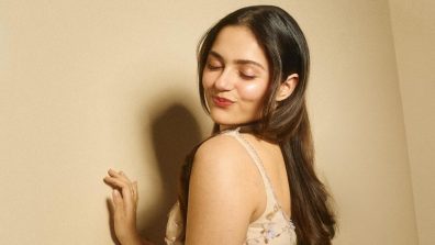 Aneet Padda Looks Like A Dream In Soft Beige Embellished Dress, Serving Graceful Fashion Goals