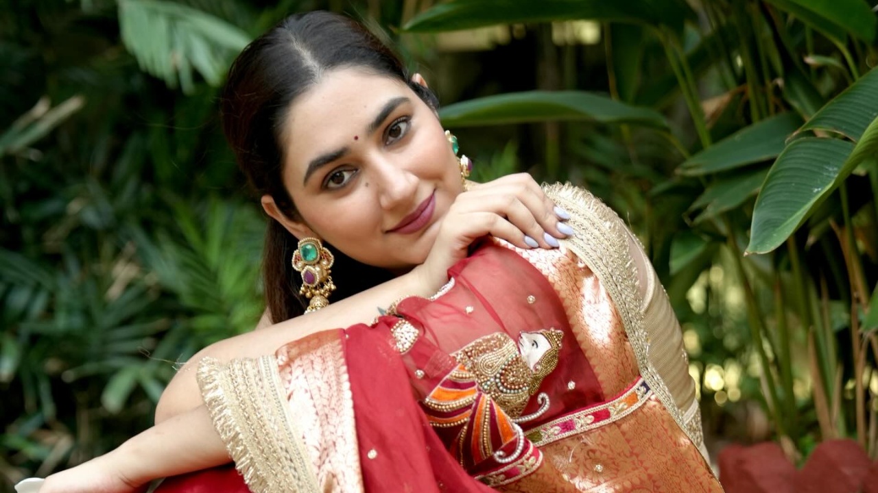 Bade Acche Lagte Hain 2's Disha Parmar Redefines Elegance In Red Saree Sleeveless Blouse 992998