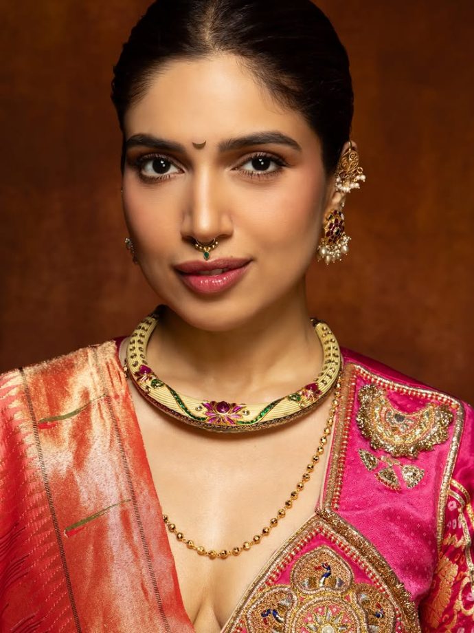 Bhumi Pednekkar celebrates heritage in a real gold zari Paithani saree at the MaTa Sanman 990847