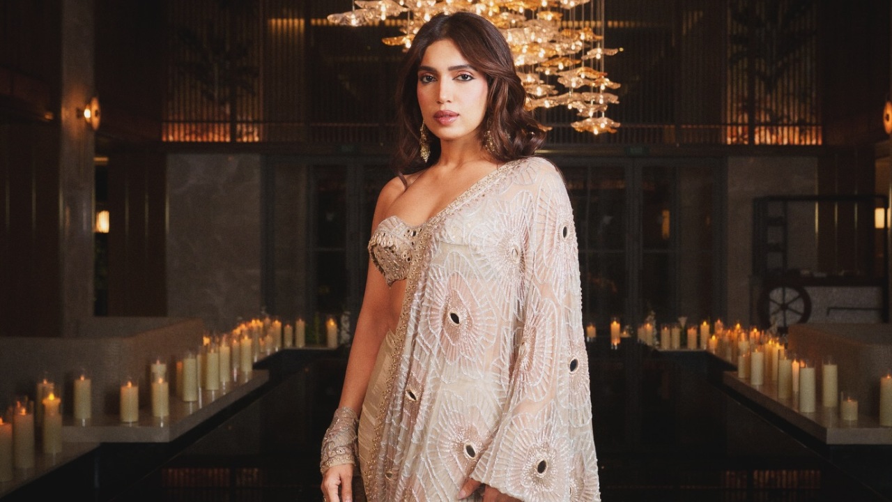 Bhumi Pednekkar elevates ethnic fashion with a chic champagne saree look 990909
