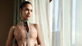 Esha Gupta Brings Elegant Ethnic Style In A Peach-Toned Outfit