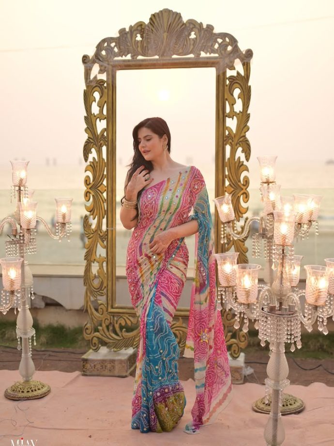 Festive Saree Style Inspiration from Sanya Malhotra, Zareen Khan, Neha Dhupia, and Rhea Chakraborty 989865