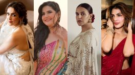 Festive Saree Style Inspiration from Sanya Malhotra, Zareen Khan, Neha Dhupia, and Rhea Chakraborty