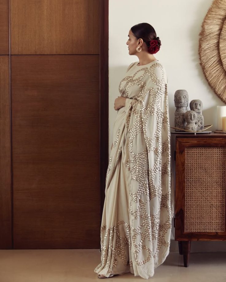 Festive Saree Style Inspiration from Sanya Malhotra, Zareen Khan, Neha Dhupia, and Rhea Chakraborty 989860