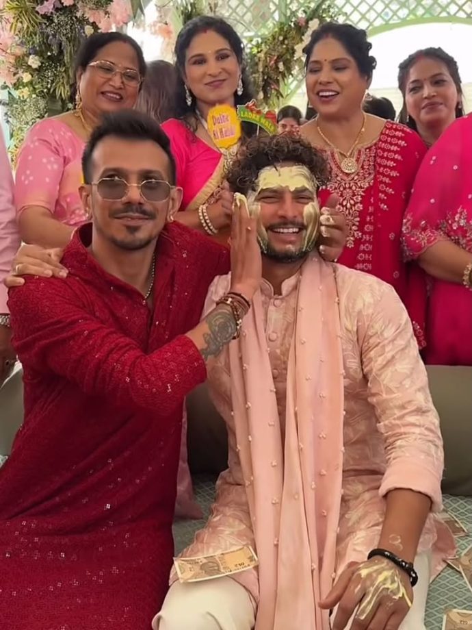 Kuldeep Yadav and Vanshika Chadha celebrate haldi and sangeet ahead of their wedding in Mussoorie 990812